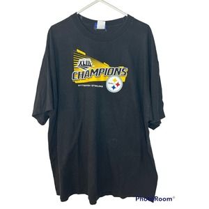 Vintage 2009 Pittsburgh Steelers Super Bowl Champs NFL Football Shirt Size XL
